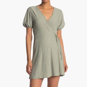 All in Favor Short Sleeve Soft Knit Wrap Dress